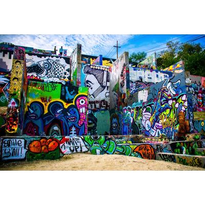 Fototapete PAPERMOON "Graffiti", bunt, B:3,5m L:2,6m, Vlies, Tapeten