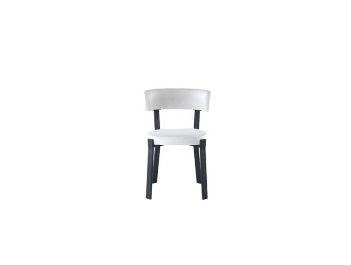Lot de 4 chaises de salle à manger velours beige pieds métal noir NORDIK
