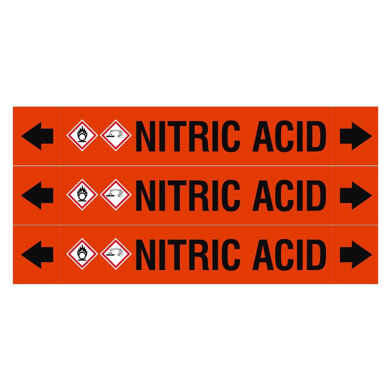 Brady ASME - Rohrmarkierer - Nitric Acid (ASMEPM-37X230MM-NITRIC ACID)
