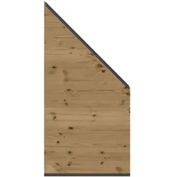 TraumGarten SYSTEM Holz Thermo Massiv Zaun-Anschluss Sichtschutz Steckzaun Lamellenzaun