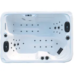 TroniTechnik® Outdoor Whirlpool LEVANZO inkl. Heizung, Hydromassage, Sanitäracryl und Farblicht, 190x135cm 450 Liter