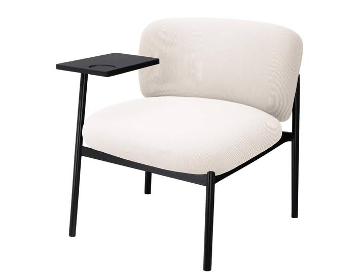 COMHOMA Fauteuil Lounge Fauteuil Relax Fauteuil à oreilles moderne\, chaise rembourrée avec pieds en métal\, canapé individuel pour salon/chambre à coucher/jardin\, beige