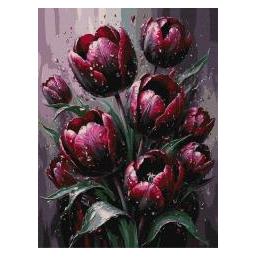 Ideyka Malen nach Zahlen - Purpurrote Tulpen (78585265)