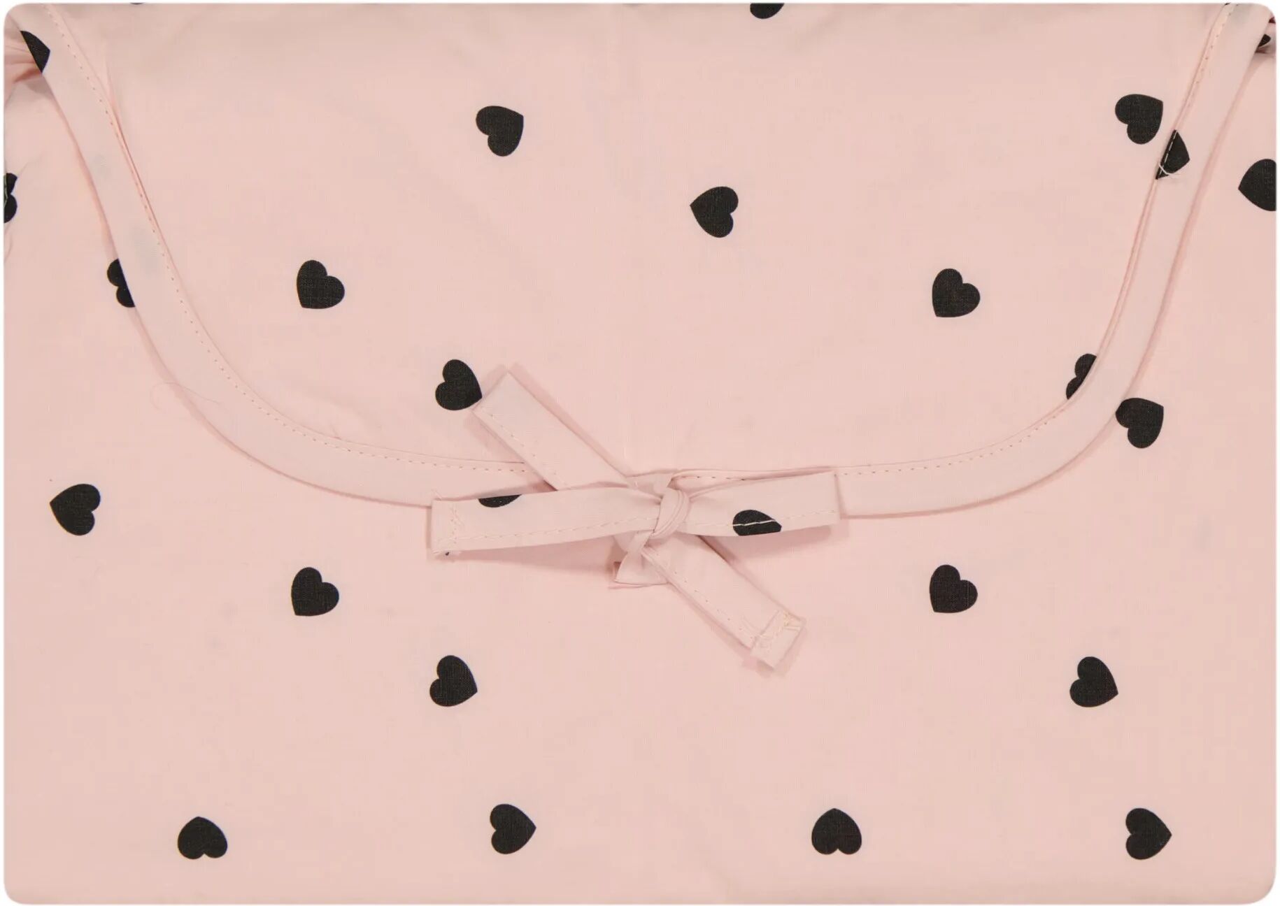 Rose in April Matelas à langer Charly Coeurs noirs Rose pâle 50x70