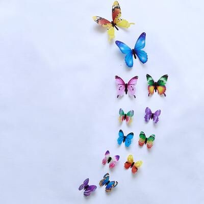 Inspire Daily Merch Creative 3D Luminous Butterfly Wall Stickers, DIY Home Decoration, Modern Wall Art, Gift Ideas mix Colors