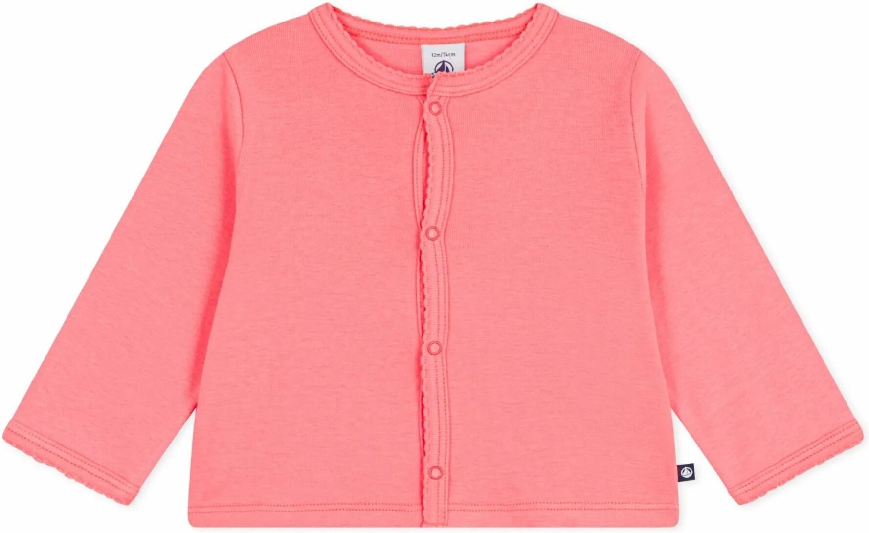 Petit Bateau Gilet Uni Corail 24 mois