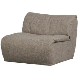 Sessel Baggy aus Melange-Stoff, modern gepolstert, braun, weicher grober Stoff, Teil der Baggy-Serie