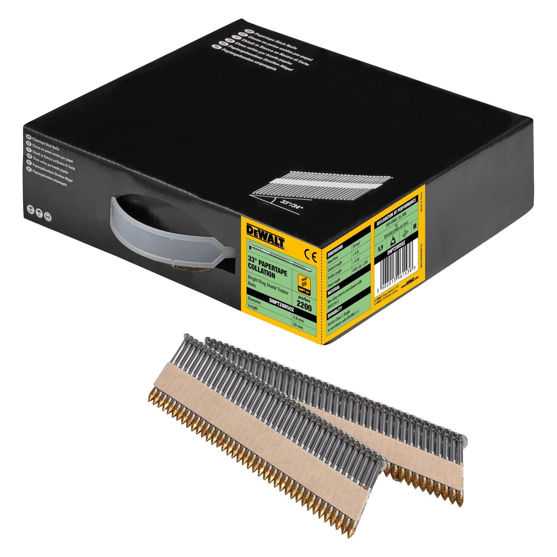 DeWalt Papiergebundene Nägel (DNPT28R50Z)