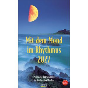 Korsch Mondkalender 221927 Mit dem Mond im Rhythmus, Jahr 2027, Wandkalender, 1 Monat = 1 Seite, 27 x 48 cm