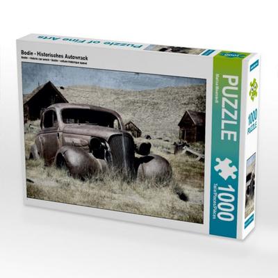 CALVENDO Puzzle Bodie - Historisches Autowrack | 1000 Teile Lege-Größe 64 × 48 cm Foto-Puzzle für glückliche Stunden