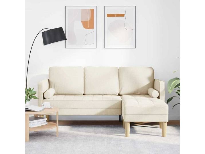 vidaXL Sofa vidaXL Sofa Set mit Kissen Leinen Polyester