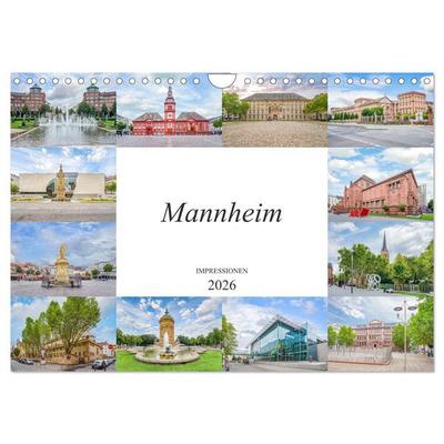 Mannheim Impressionen (Wandkalender 2026 DIN A4 quer), CALVENDO Monatskalender