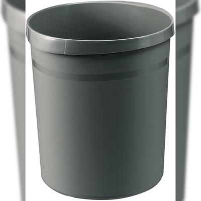 HAN Papierkorb Grip 18 Liter mit 2 Griffmulden dunkelgrau Packung mit 15 Stück