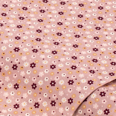 Baumwollstoff kleine Blümchen "Sina", rosa-color