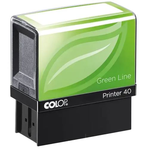 COLOP Textstempel, individualisierbar Printer 40 Green Line selbstfärbend schwarz mit Logo