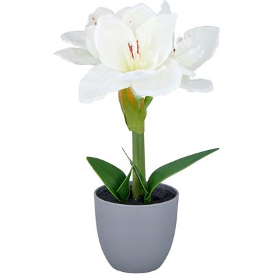 Kunstblume CREATIV GREEN "Amaryllis", weiß, H:35cm, Polyester, Kunstpflanzen, mit traumhaft schöner Blüte