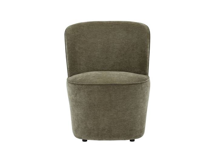 Fauteuil en tissu soft touch kaki