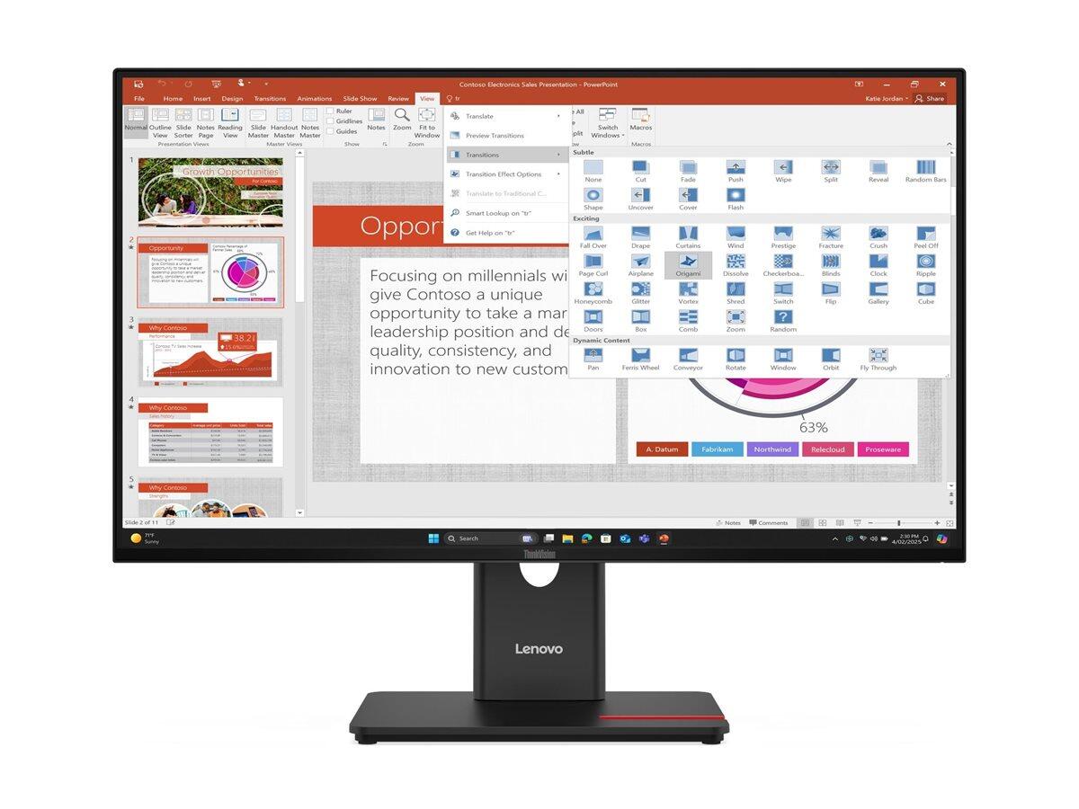 Lenovo ThinkVision T27-40 Full HD IPS Display 68,6 cm (27") 64A5MAT6EU