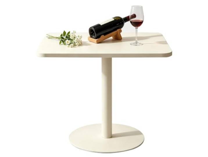 Quadratischer Bistro‑Stehtisch Bartisch Schmiedeeisen‑Cocktail‑Esstisch Sofa-Beistelltisch, Terrassen-Frühstücks-Couchtisch für Küche, Restaurant, Wohnzimmer(48x48x72cm)