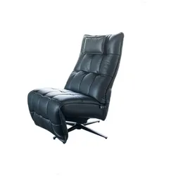 KAWOLA Sessel MIKO Relaxsessel drehbar Leder schwarz
