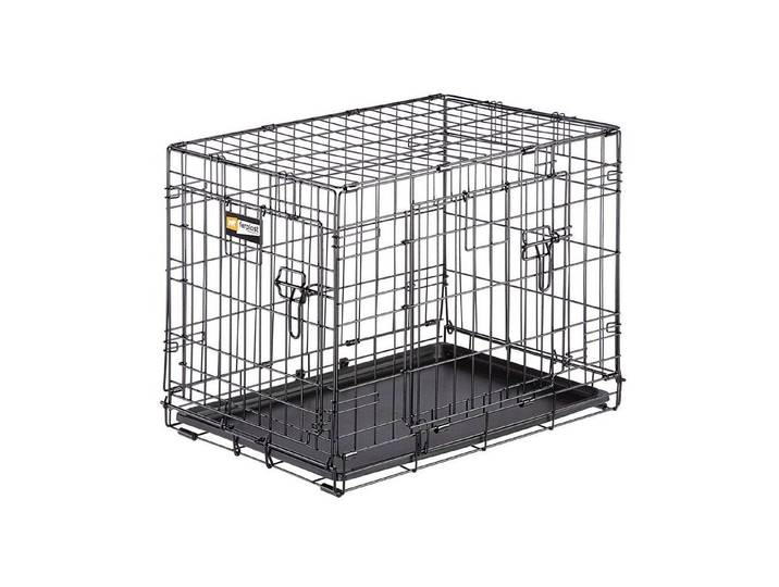 Tiertransportbox FERPLAST Dog-Inn 60 - faltbare Metallbox , schwarz, B:64,1cm H:49,2cm T:44,7cm, Metall, Tiertransportbehälter, Tiertransportbox