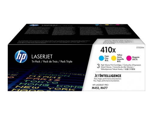 HP 410X - 3er-Pack - Hohe Ergiebigkeit - Gelb, Cyan, Magenta - original - LaserJet - Tonerpatrone (CF252XM) (CF252XM)