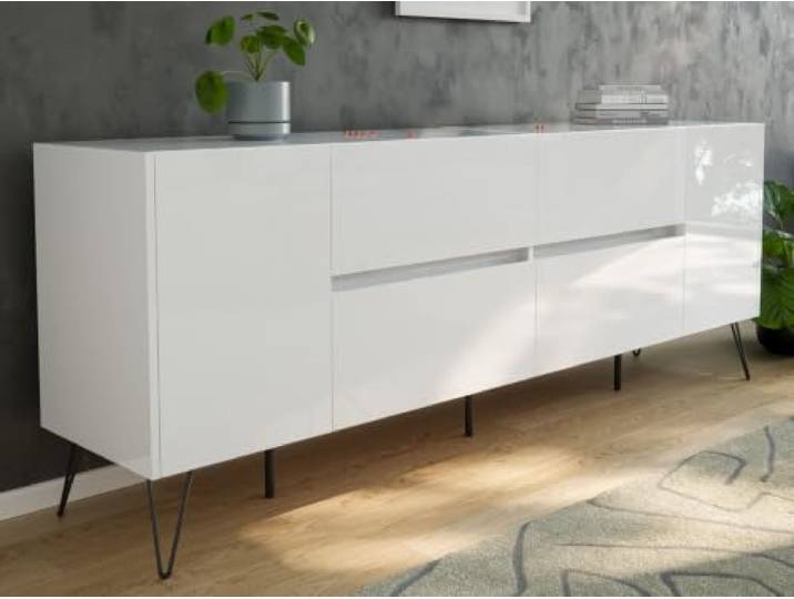 Magnolia Home Sideboard Yako 200cm 2 Türen 4 Schubladen
