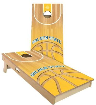 Skip's Garage Golden State Basketball Outdoor Cornhole Board Set