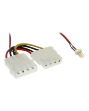 InLine ELECTRONIC Netzteil für Lüfter interne Stromversorgung 4-polig 3 PIN Internal Power bis M 15 cm (33344)