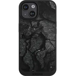 Nivocase Handyhülle für Apple iPhone 15 Hülle NIVOpure Case Schwarz Beton Stein schwarz (Apple iPhone 15), Smartphone Hülle, Schwarz