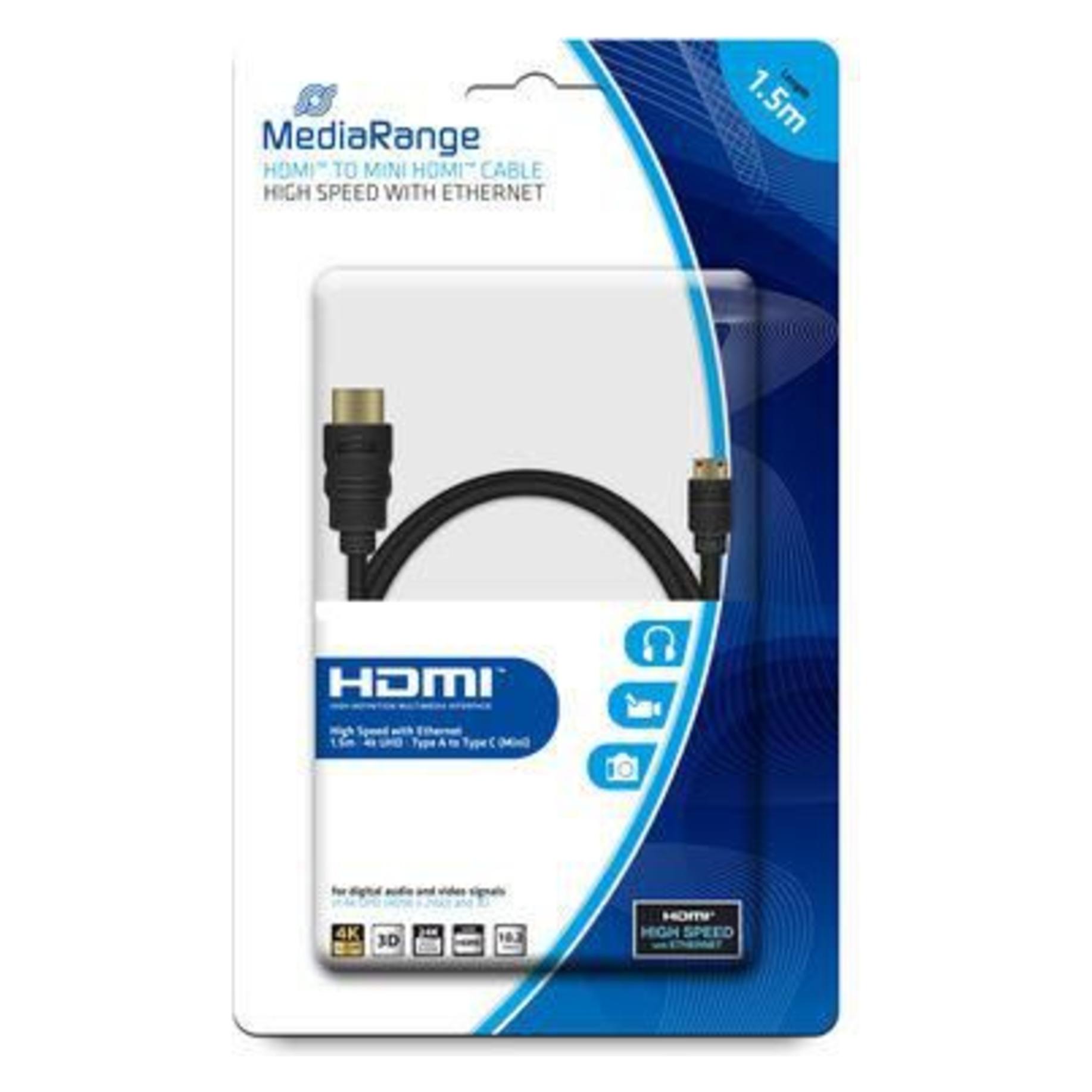 MediaRange mini HDMI (Typ C) - HDMI (Typ A) (1.50 m) (MRCS165)