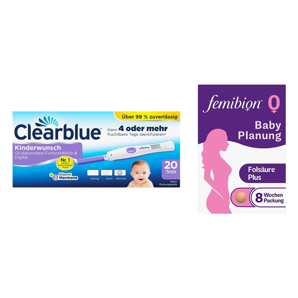 WICK Pharma - Zweigniederlassung der Procter & Gam Clearblue Ovulationstest fortschrittlich & digital 20 stk + Femi 08102471