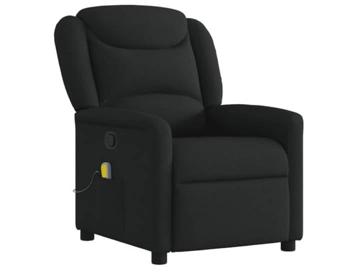 vidaXL Massagesessel Schwarz Stoff, Massage TV-Sessel, Sessel mit Massagefunktion, Fernsehsessel, Massage Fernsehsessel, TV-Sessel, Sessel, Ruhesessel
