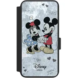 Nivocase Klapphülle für Samsung Galaxy S23 Handyhülle aus Kunst Leder NIVOflip schwarz Disney Vintage (Samsung Galaxy S23), Smartphone Hülle, Schwarz