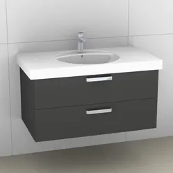Artiqua 413 Waschtischunterschrank für Preciosa 124200, 124220 Anthrazit Hochglanz, 413-WU2L-K43-701 413-WU2L-K43-7015-51