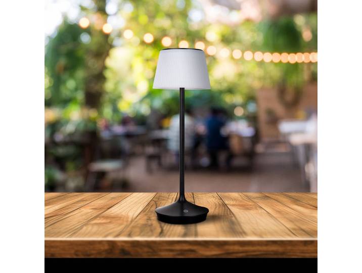 Näve LED-Solar-Tischleuchte Emmi CCT aufladbar, schwarz Emmi, dimmbar, schwarz, Kunststoff, Solarleuchten