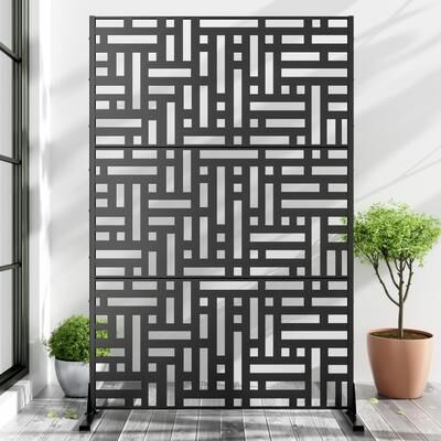 Dovelina "72""H×47""W×16""D Outdoor Metal Privacy Screen"