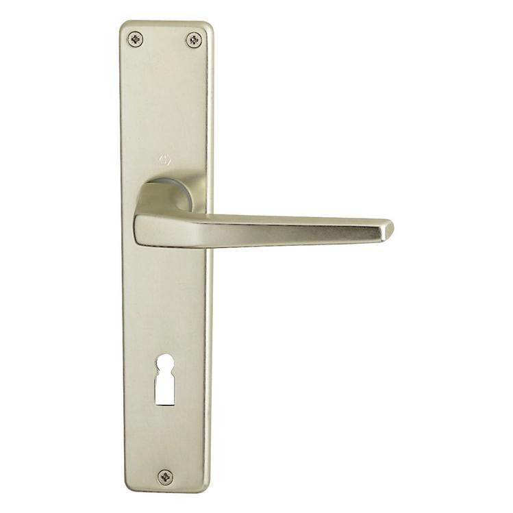 Hoppe Türdrückerpaar Frankfurt 117L Aluminium F2 ohne Rosetten Vierkantstift 8 mm (Türgriff) (507603)