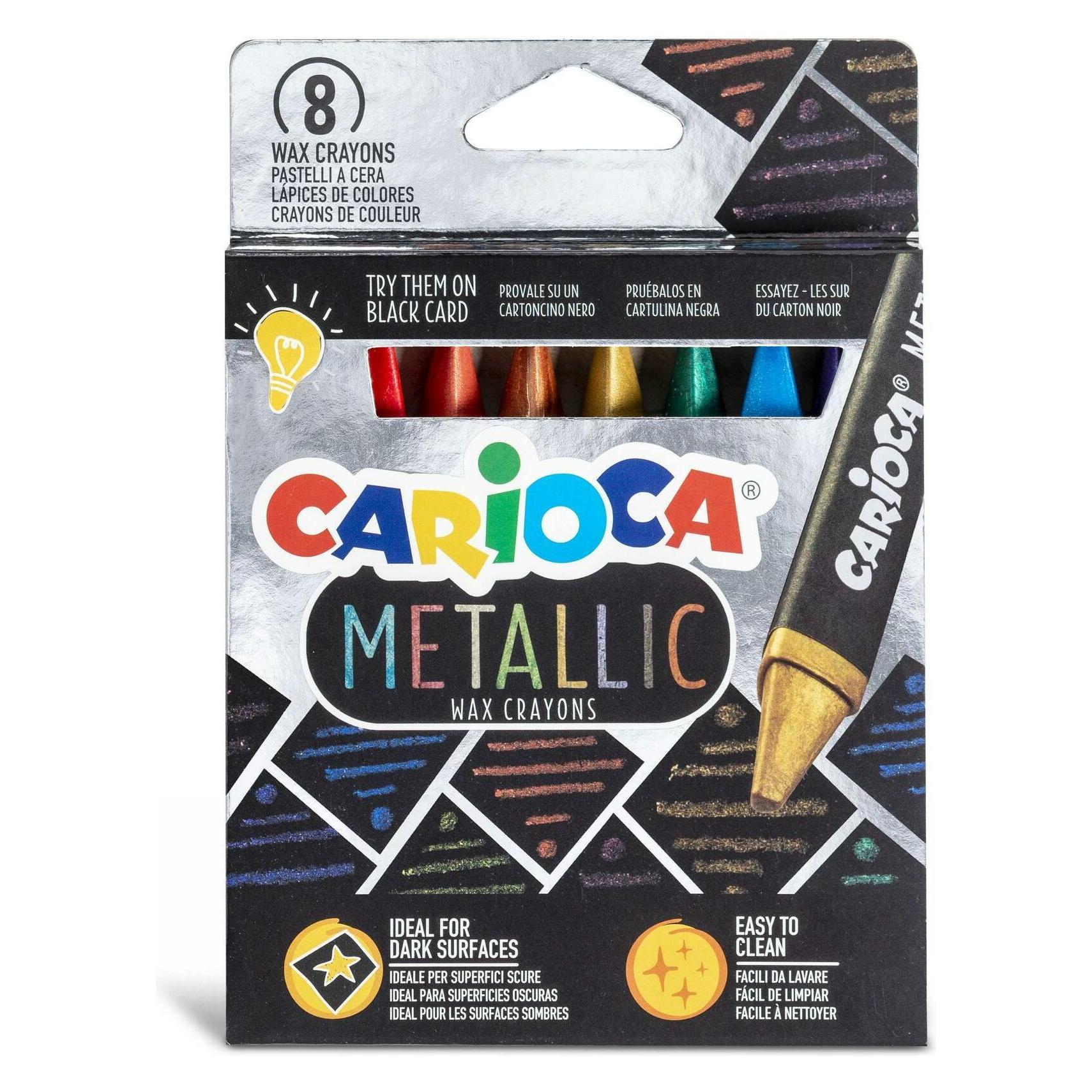 Carioca Wachsmalkreide Metallic E-8 Mehrfarbig (8x) (43163)