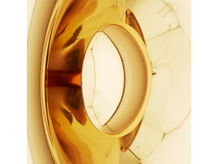 Tom Dixon Designer Wandlampe Void Surface, dimmbar, messing / gold, für Wohn- / Esszimmer, Messing, Design, Wandleuchte, Wandlampe Innen