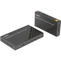 70m Cat.6A HDMI 4K60 & Typ C HDBaseT 3.0 KVM Extender, HDMI Verlängerung schwarz
