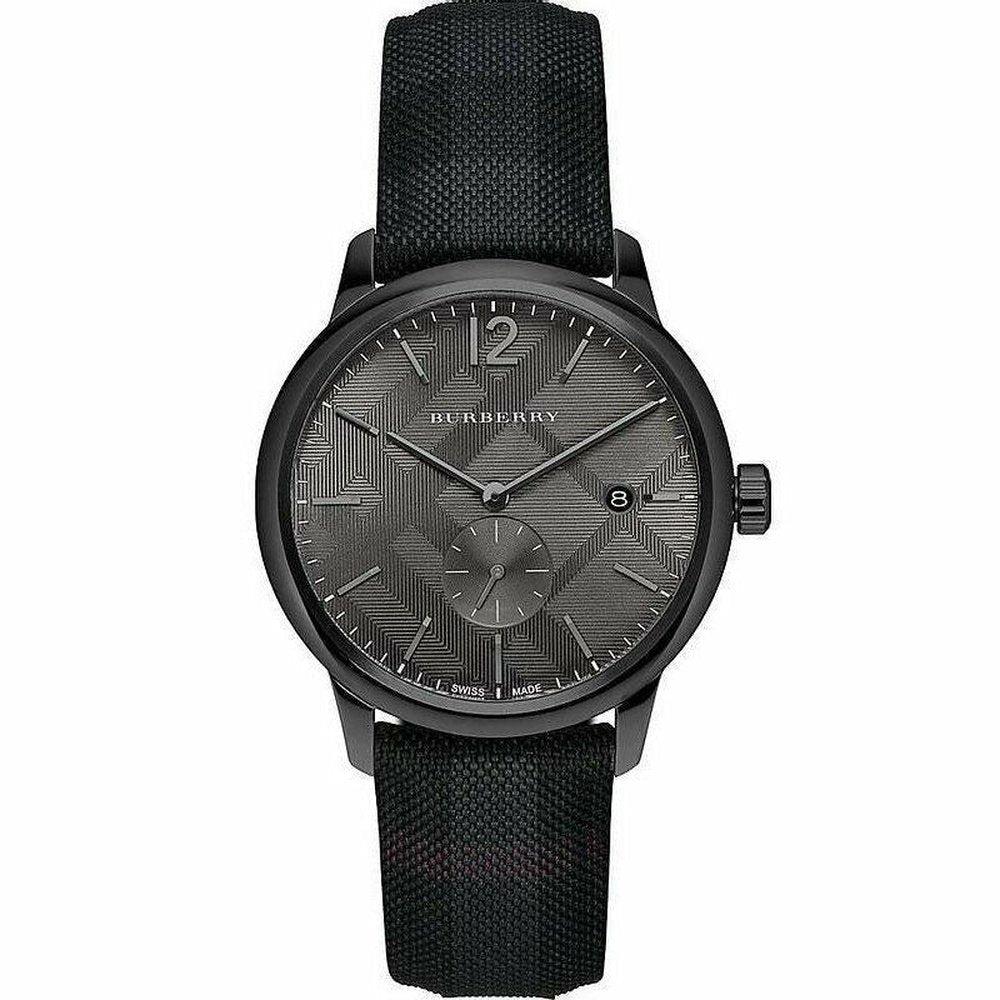Burberry BU10010 Geruit Gestempeld Rond Wijzerplaat 40mm Herenhorloge