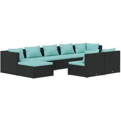 vidaXL, Gartenlounge, Dorsenor (2x Eckteil + 6x Mittelteil + 2x Fussstütze)