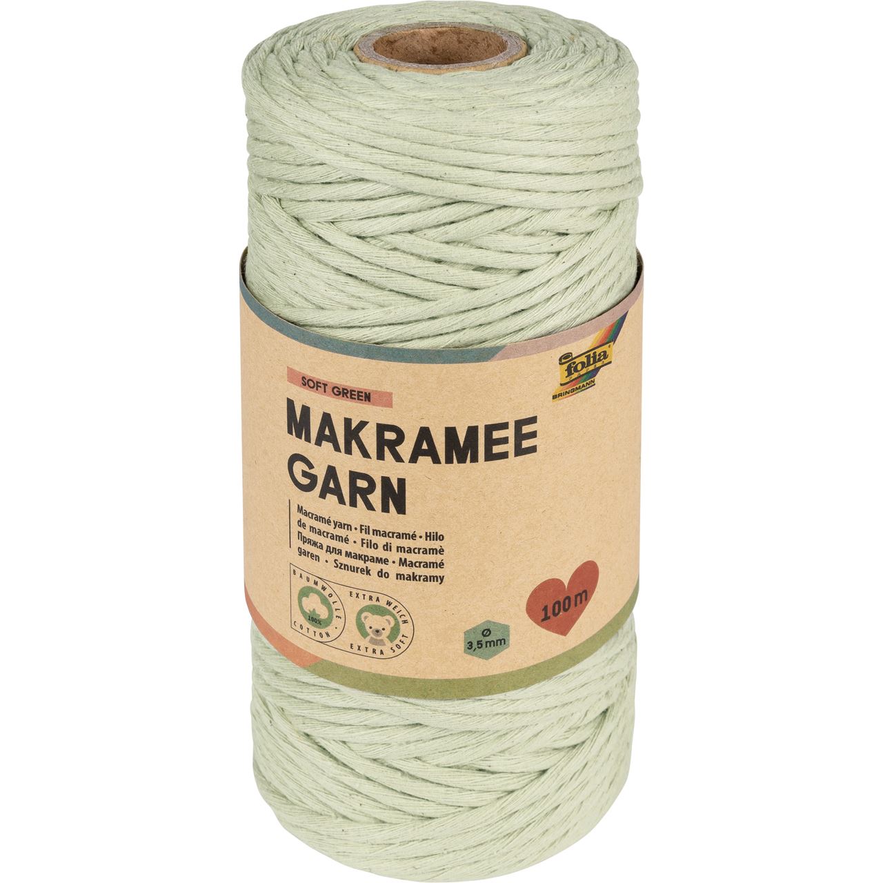 folia Makramee Garn hellgrün Soft green