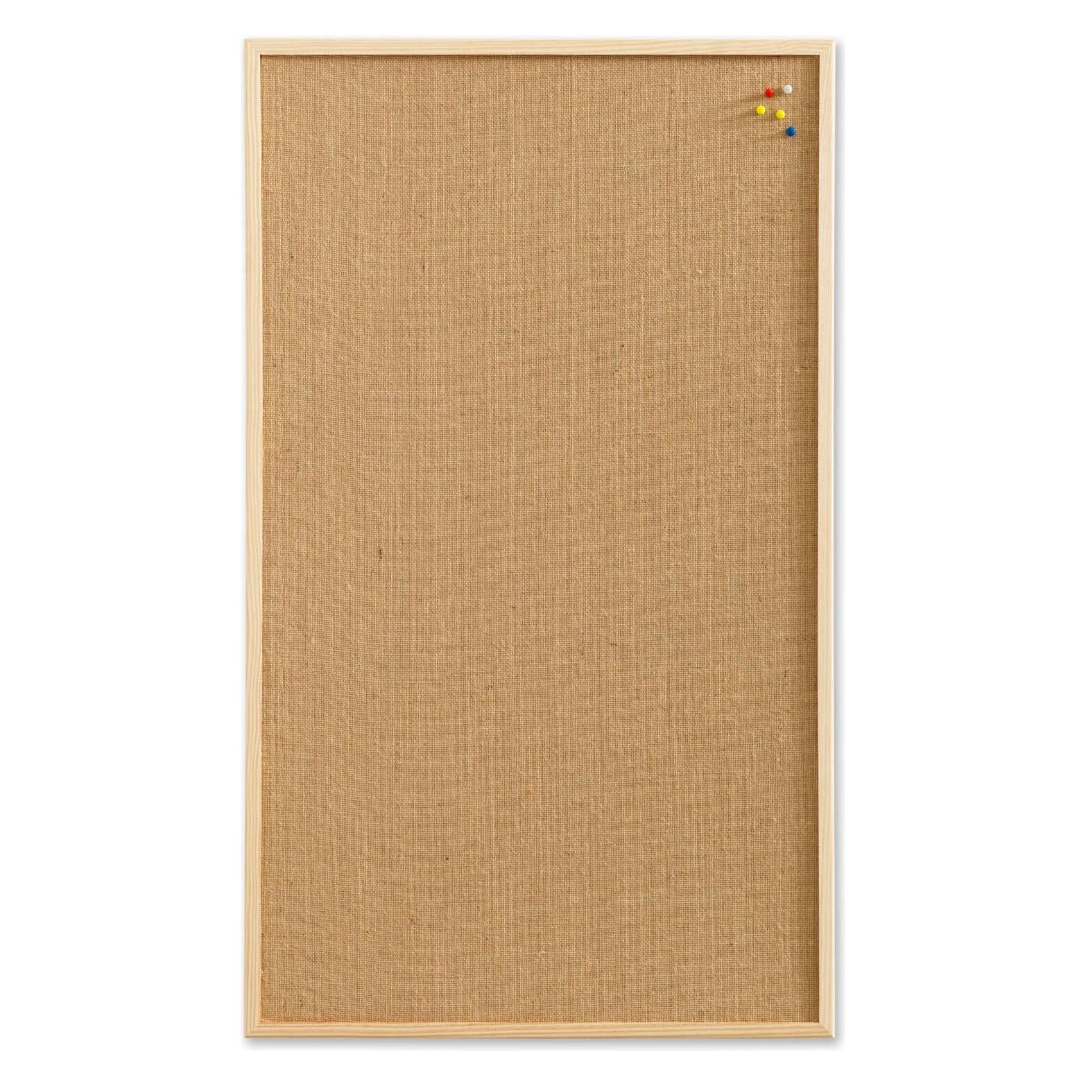 Naga Opslagstavle hessian med traeramme 60 x 40 cm Hessian Natur 60x1,5x40mm (1stk) (Pinnwand, 60 x 40 cm) (13308)