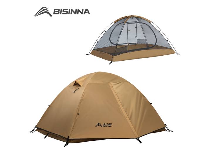 BISINNA tente de Camping 2 personnes Portable étanche tente de randonnée Double couche en plein air randonnée voyage équipement de Camping