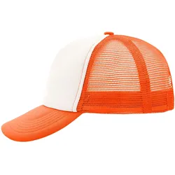 Mesh Basecap "MB070" 5-Panel-Polyester - white/neon-orange