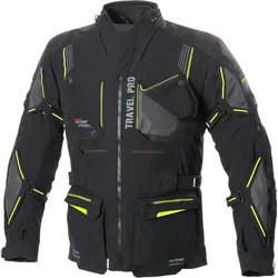 Büse Travel Pro, Textiljacke wasserdicht - Schwarz/Neon-Gelb - 52
