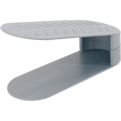 Schuhbox HEINE HOME, silber (silberfarben), B:10cm H:13cm T:28cm, Kunststoff, Aufbewahrungsboxen