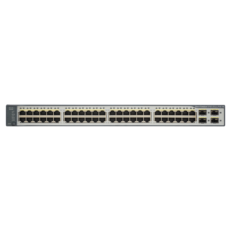 Cisco Catalyst WS-C3750V2-48PS-S, Managed, Vollduplex, Power over Ethernet (PoE)